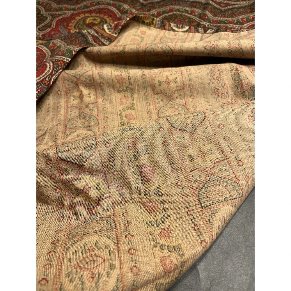 Pottery Barn Linen Blend Paisley Persian Inspired 50x50” Square Tablecloth